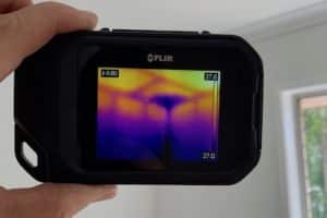 Thermal camera finding termite nest