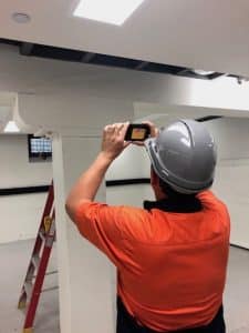 Using thermal camera during termite inspection of heritage building